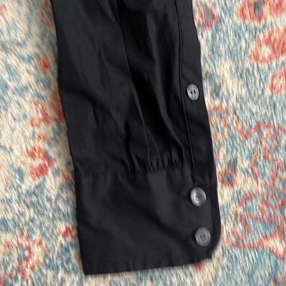 NWT Jcrew black cotton ruffle-detail button-down top. - Picture 3 of 5